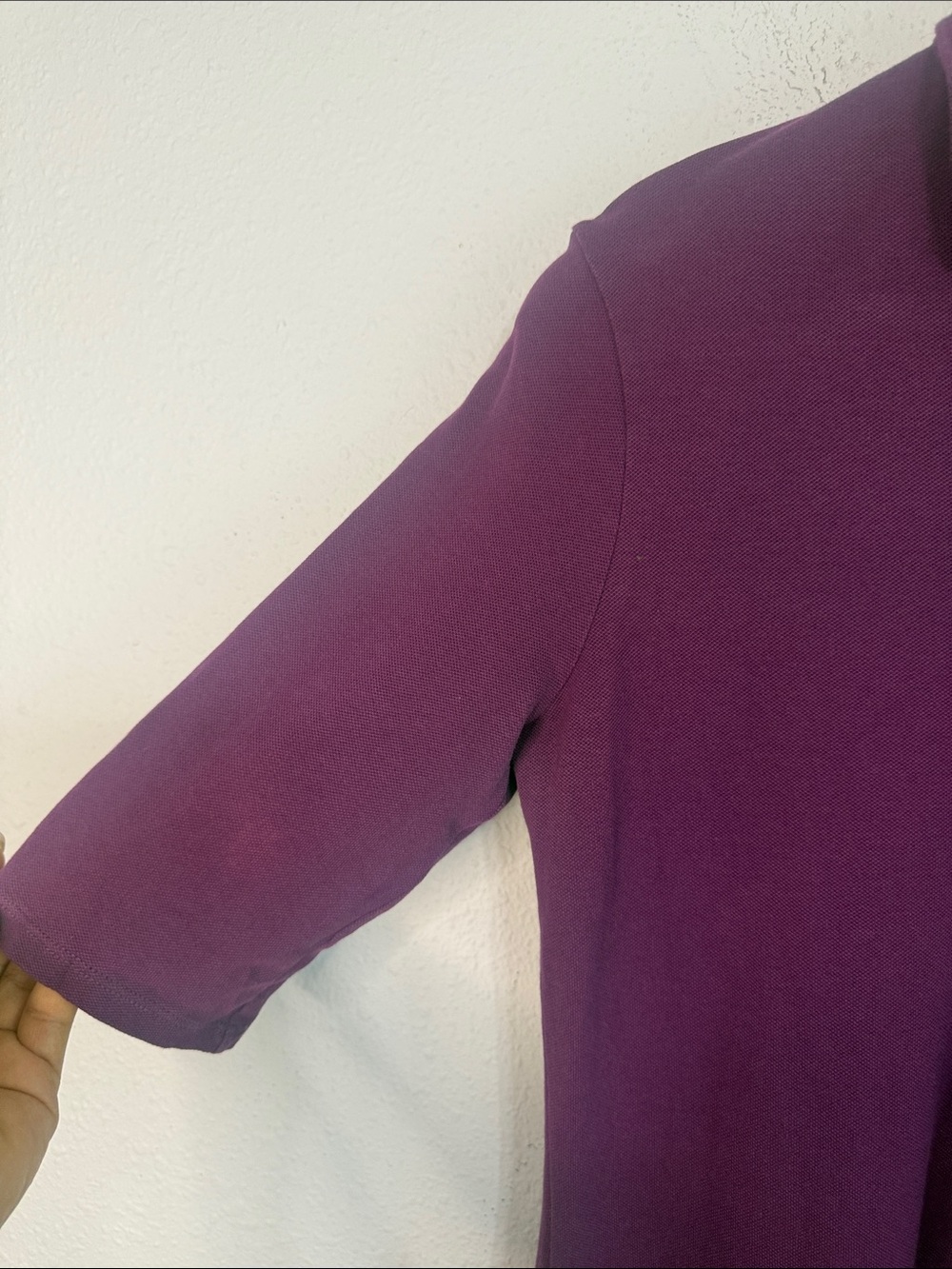 Lacoste Women Plum Purple Polo Shirt Dress Size 42/10 - Picture 6 of 9